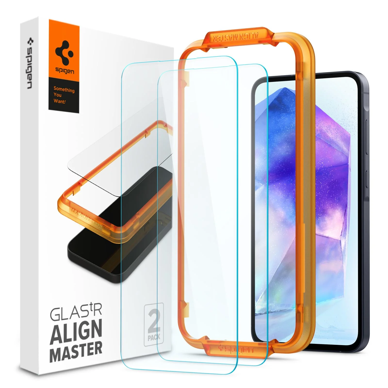 Alignmaster Tempered Glass For Galaxy A55 5G - 2 Pack