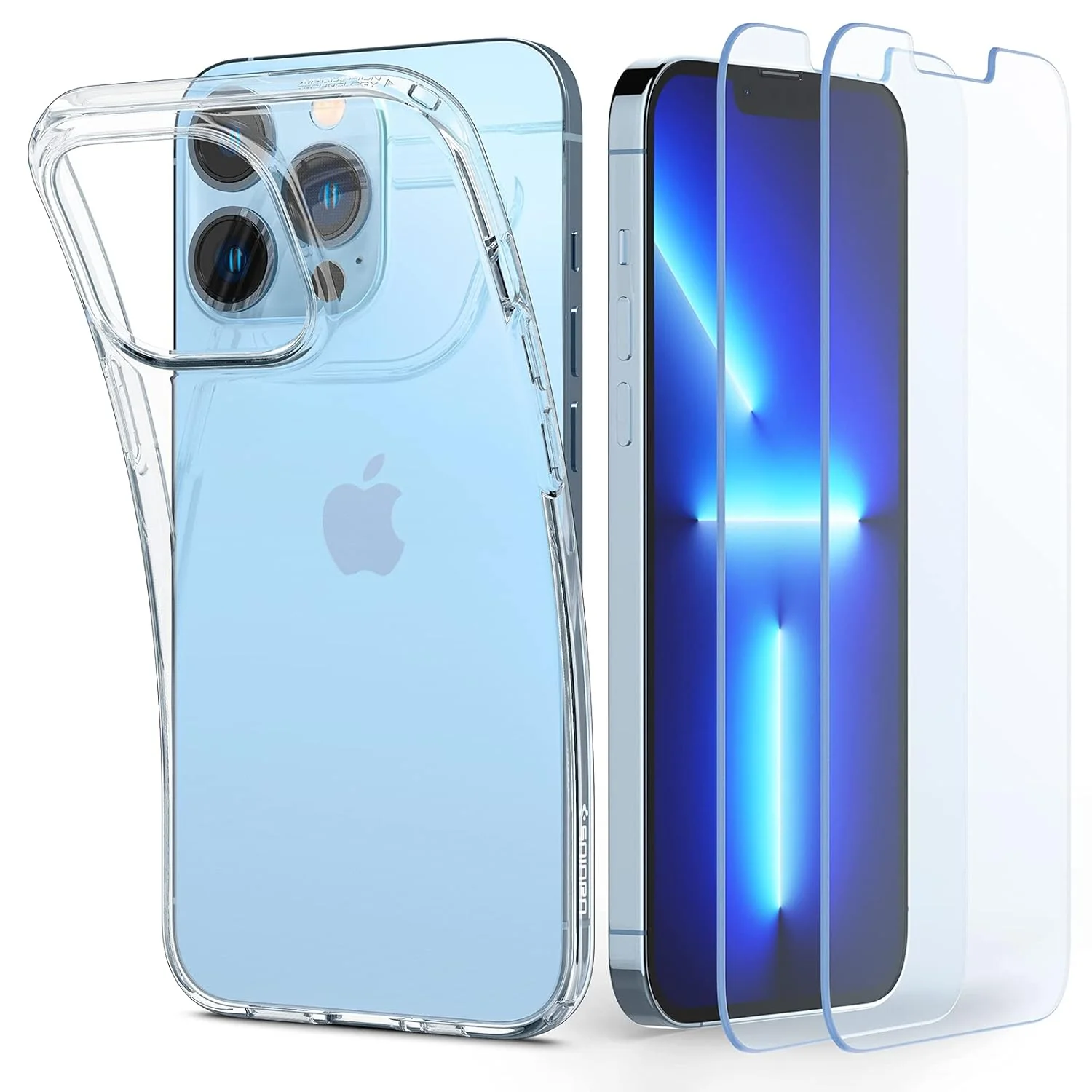 Crystal Pack Back Cover Case For iPhone 13 Pro (TPU + Glass | Crystal Clear)