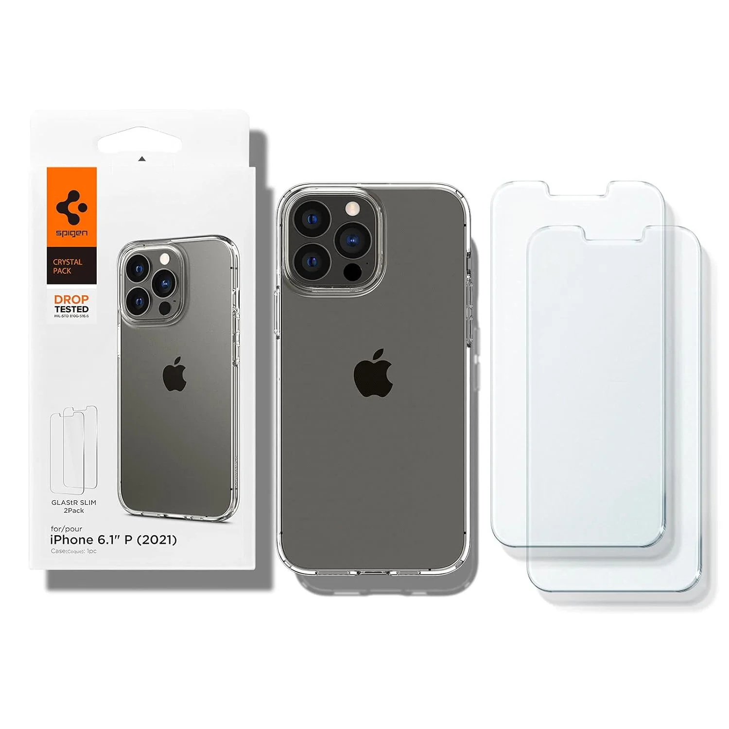 Crystal Pack Back Cover Case For iPhone 13 Pro (TPU + Glass | Crystal Clear) - Image 8