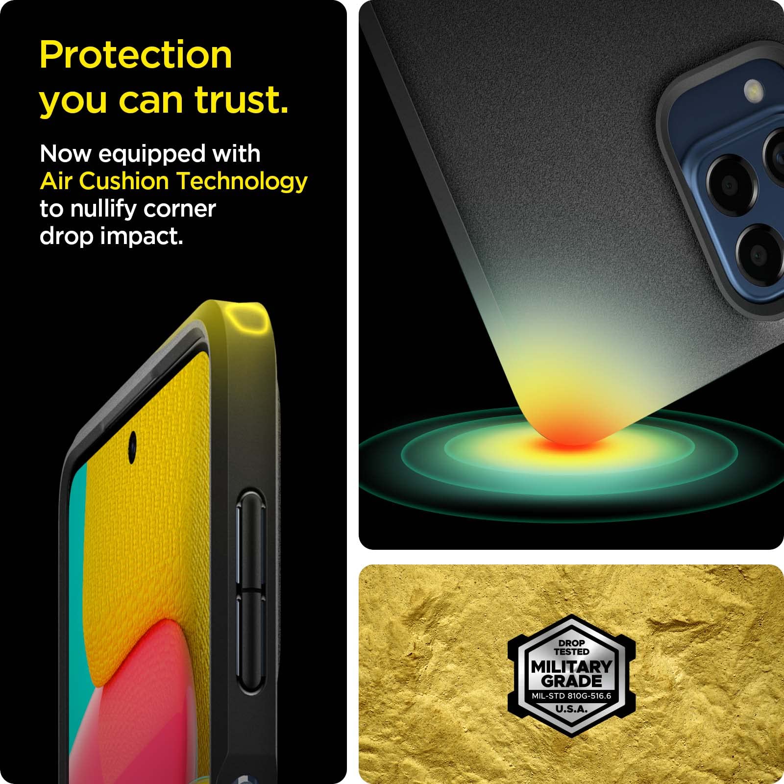 Essentail Sand Blast Back Cover Case Galaxy M53 5G (TPU | Matte Black) - Image 4
