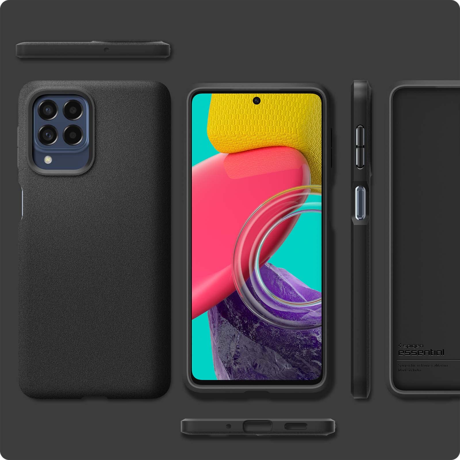 Essentail Sand Blast Back Cover Case Galaxy M53 5G (TPU | Matte Black) - Image 7