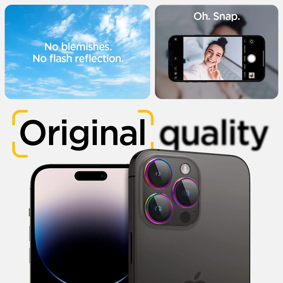 iPhone 15 Series - Camera Lens Protector EZ Fit Optik Pro (Rainbow) - 1 Pack - Image 6