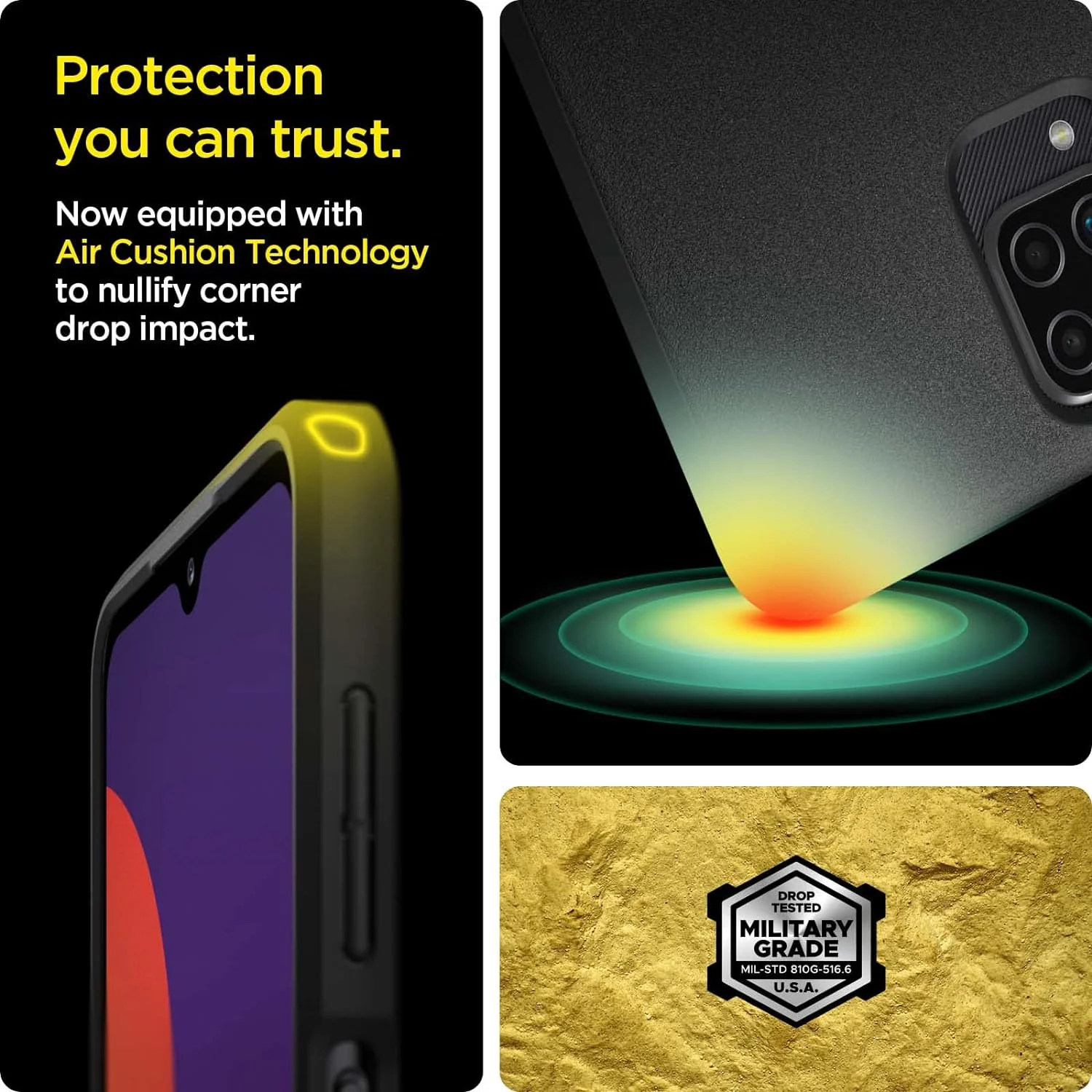 Galaxy M12(IN)/F12/M12 Sand Blast Back Cover Case - Image 3