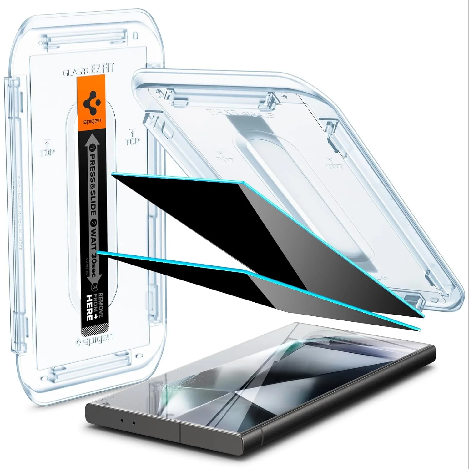 Galaxy S24 Series - Screen Protector Guard GLAS.tR EZ Fit | Privacy (Pack of 2) - Image 4