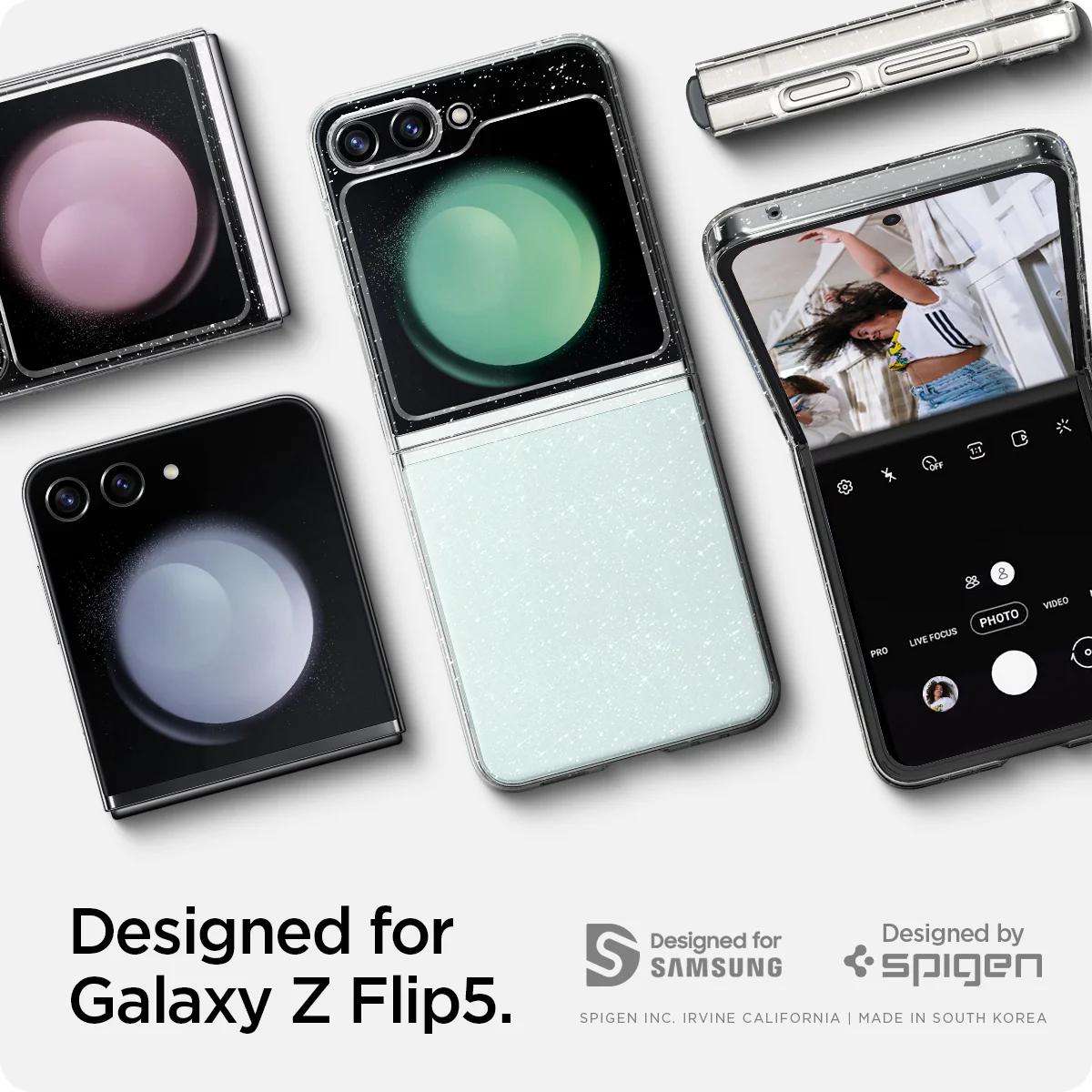 Galaxy Z Flip 5 Air Skin Glitter Back Cover Case - Image 6