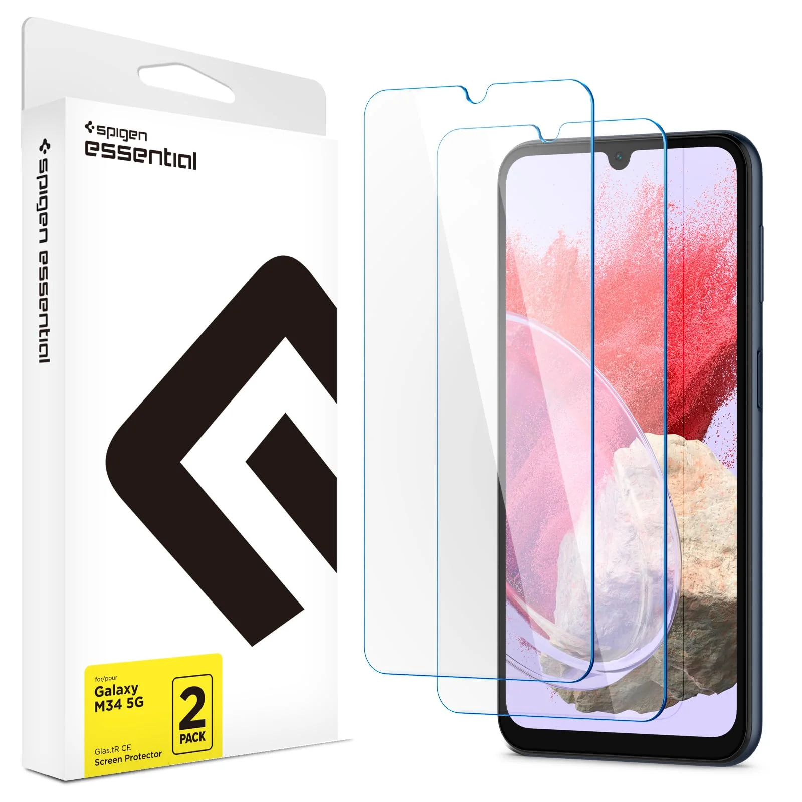 Glas.tR CE Tempered Glass Screen Guard for Galaxy M34 5G - 2 Pack