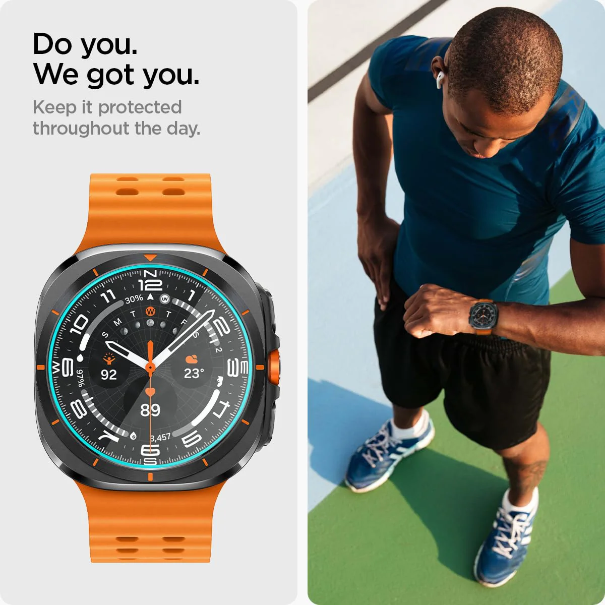 Glas.Tr Ez Fit Tempered Glass For Galaxy Watch Ultra -2 Pack - Image 2