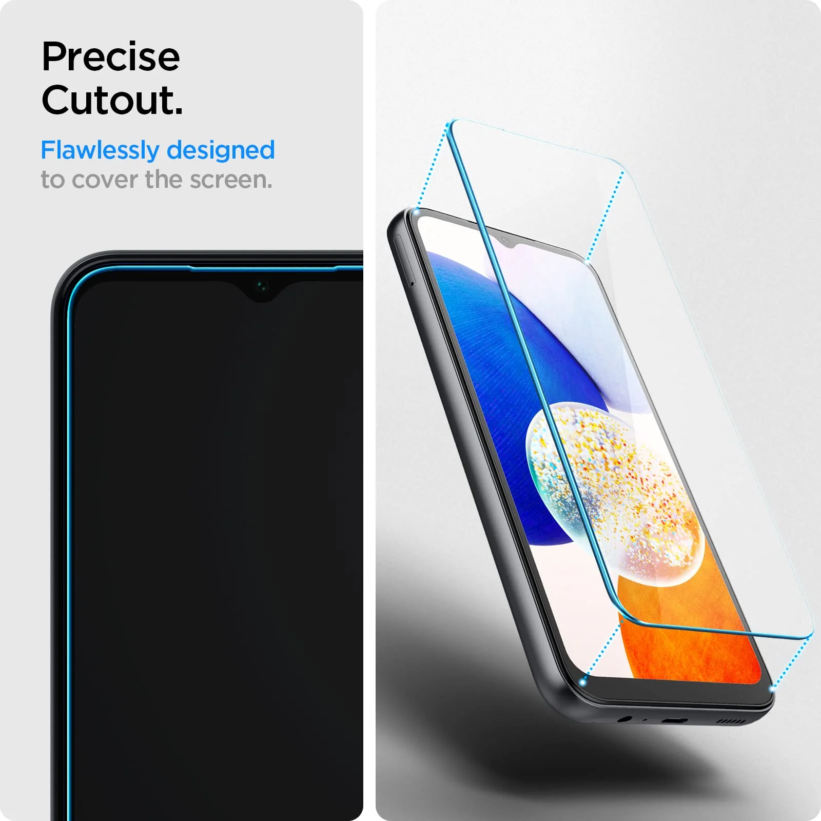 Glas.Tr Slim Tempered Glass Screen Protector Guard For Galaxy A14 5G / 4G (Lte) - 2 Pack - Image 4
