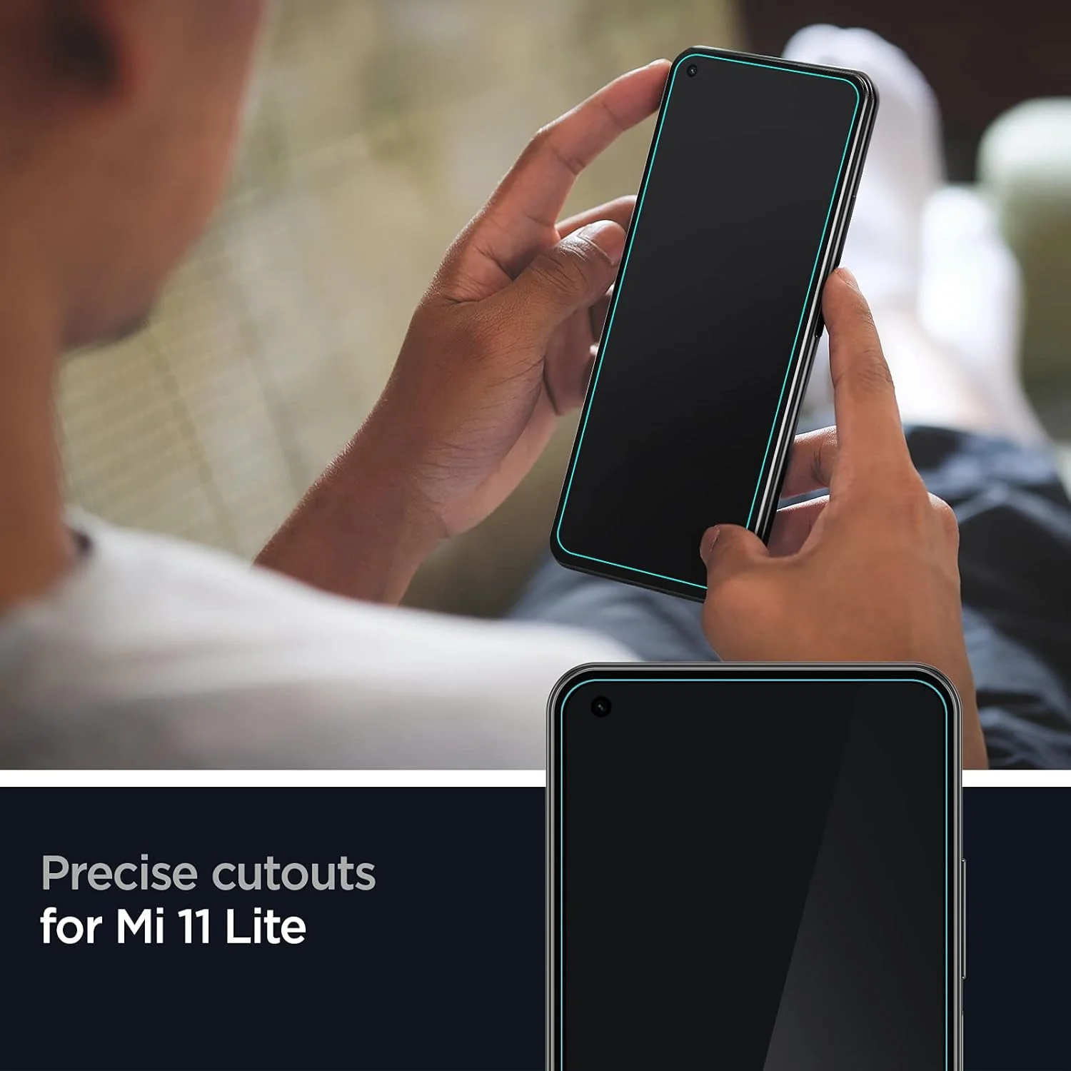 Glass.Tr Slim Tempered Glass For Xiaomi Mi 11 Lite -2 Pack - Image 4