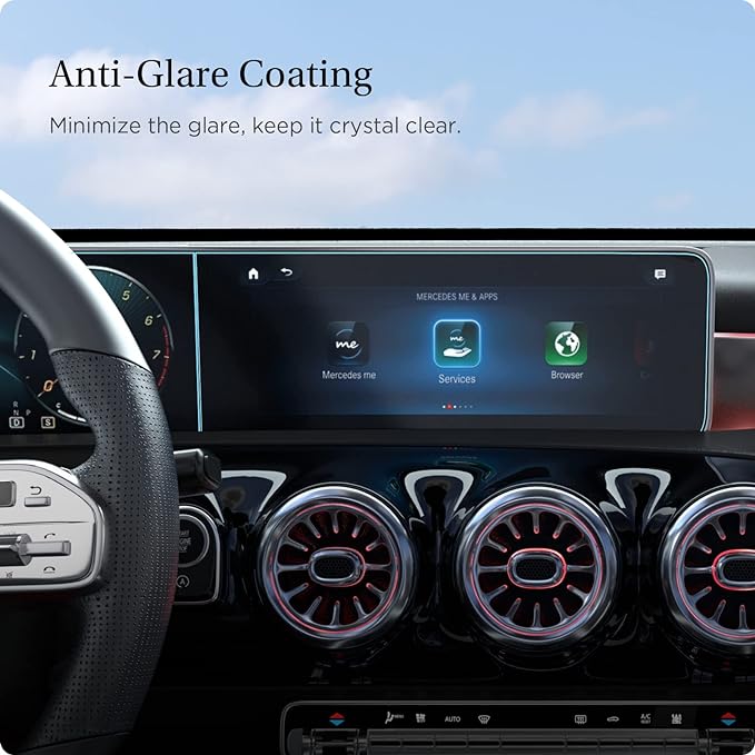 Mercedes Benz A-Class (2018-2023), Mercedes Benz GLB (2020-2024) EZ FIT Screen Protector (Pack of 2) - Image 4