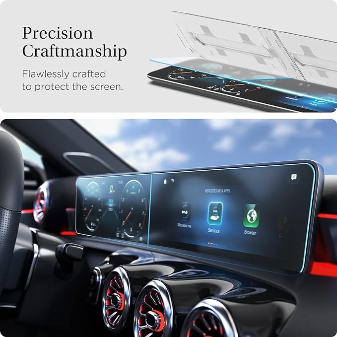 Mercedes Benz A-Class (2018-2023), Mercedes Benz GLB (2020-2024) EZ FIT Screen Protector (Pack of 2) - Image 6