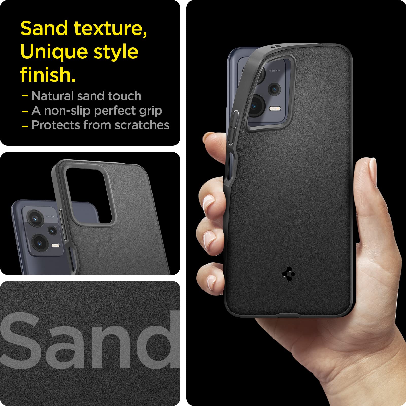 Sand Blast Back Cover Case Compatible with Redmi Note 12 5G - Image 3