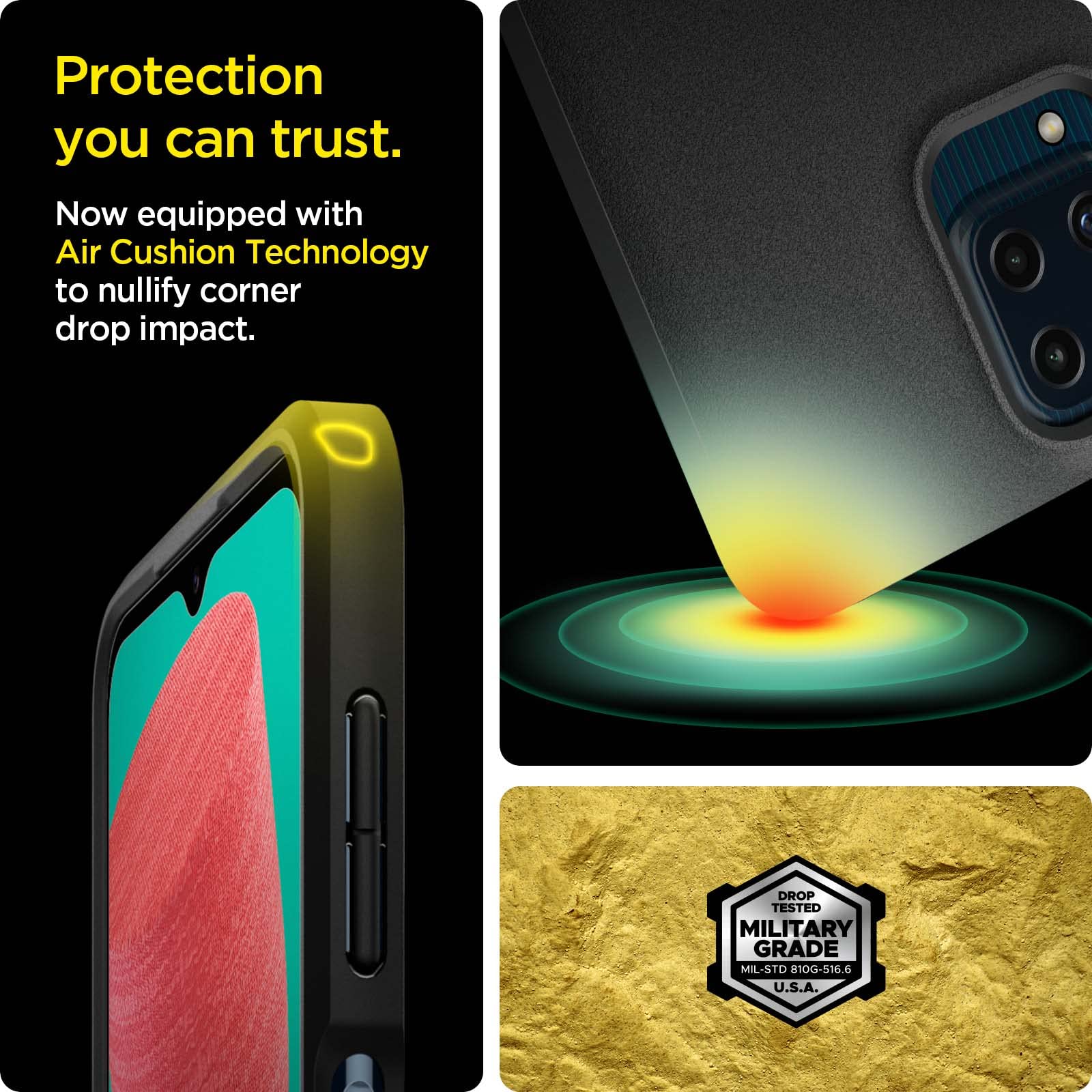 Sand Blast Back Cover Case For Galaxy M33 5G (TPU | Matte Black) - Image 4