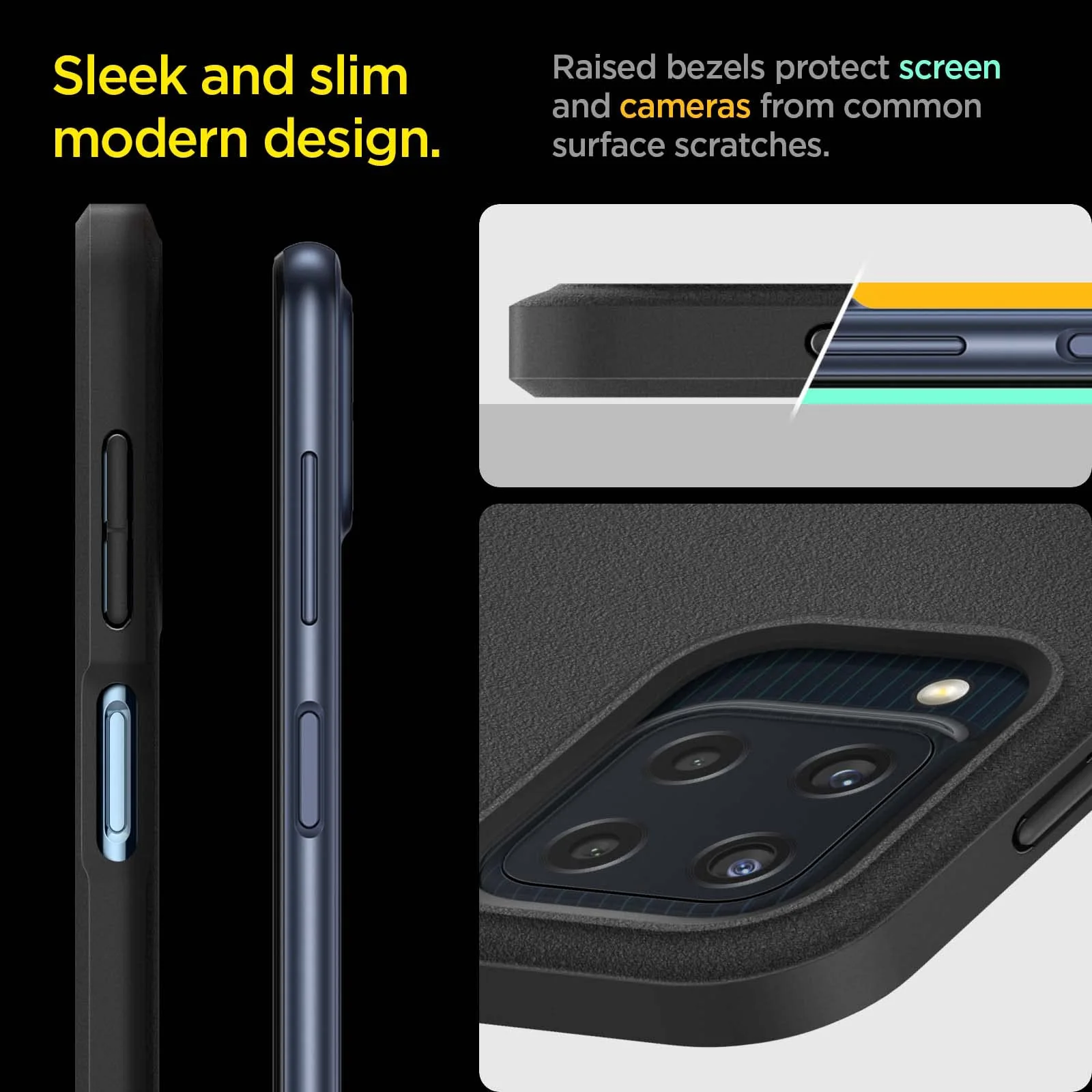 Sand Blast Back Cover Case For Galaxy M33 5G (TPU | Matte Black) - Image 5
