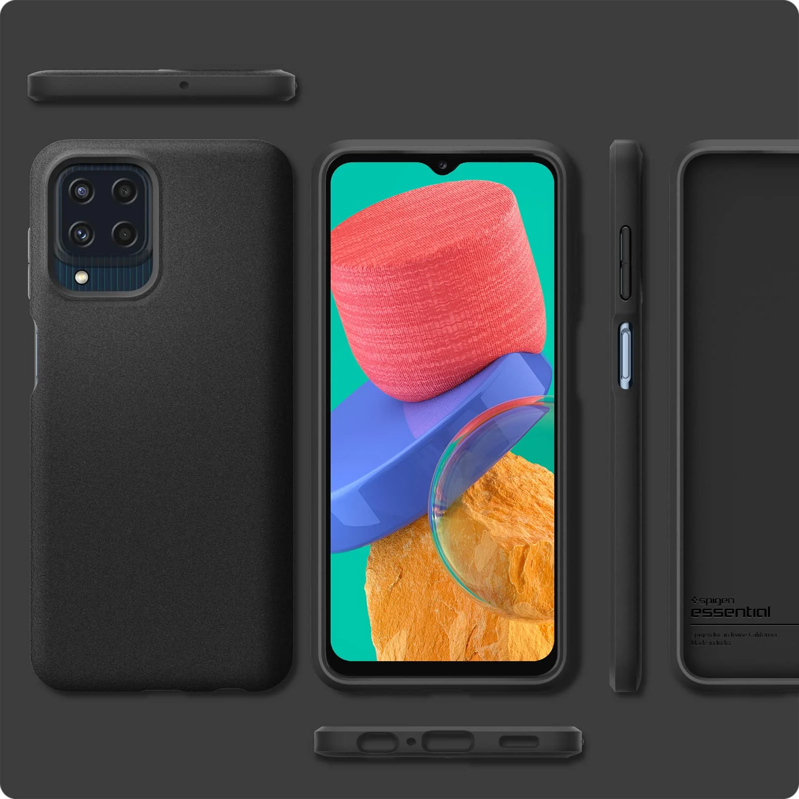Sand Blast Back Cover Case For Galaxy M33 5G (TPU | Matte Black) - Image 7