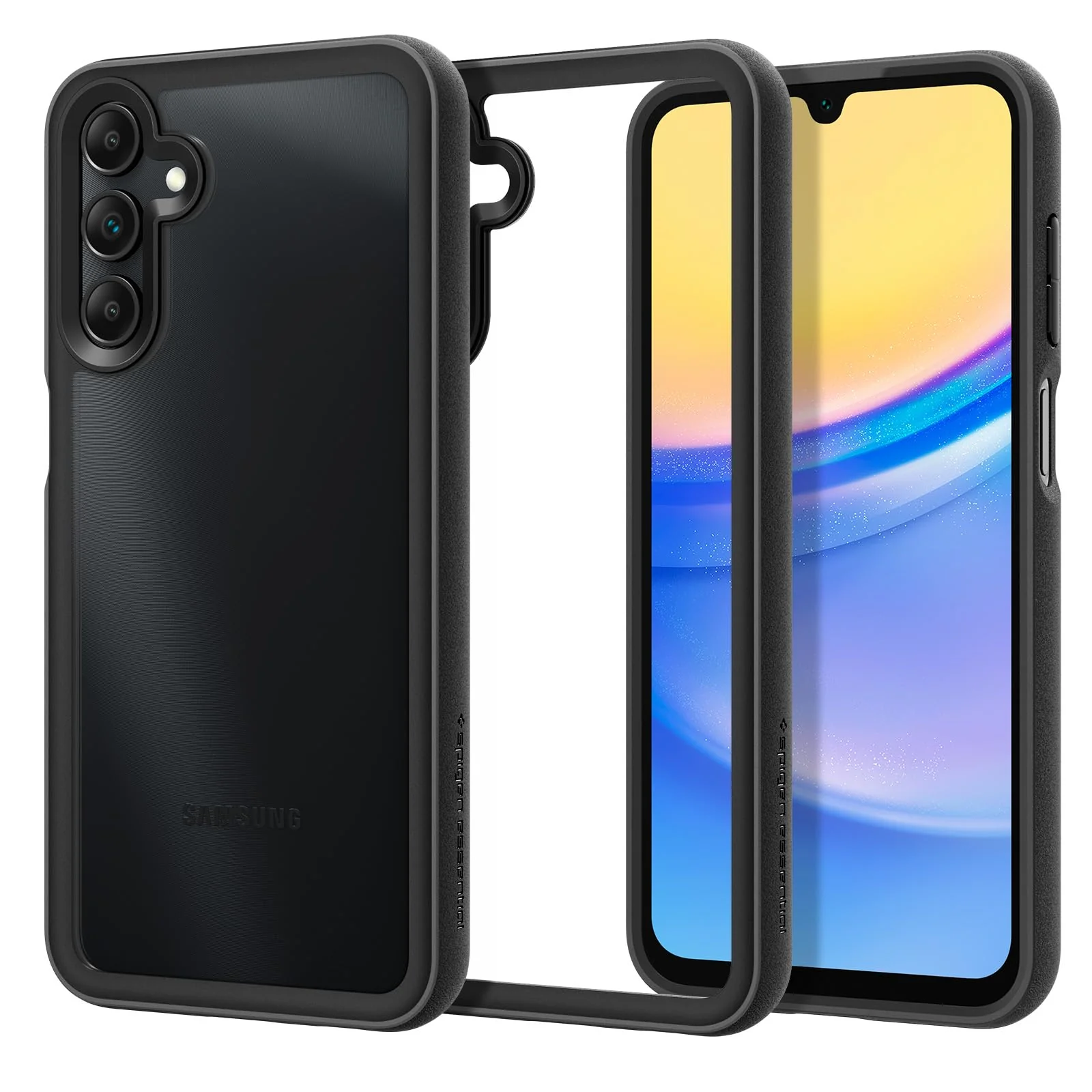 Sand Crystal Back Cover Case Galaxy A15 5G | A15 LTE (TPU + Poly Carbonate | Matte Black)