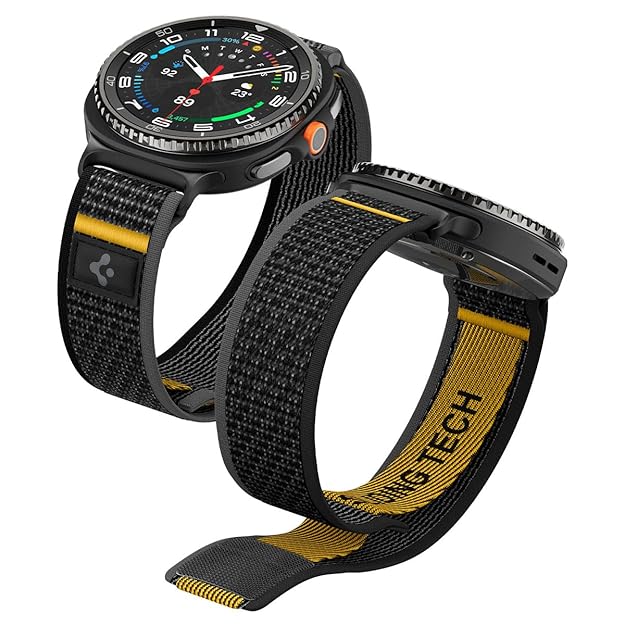 Spigen Athlex Air for Galaxy Watch 8 Strap 40mm, 44mm, Watch 8 Classic 46mm Strap Band - Active Black - Image 2