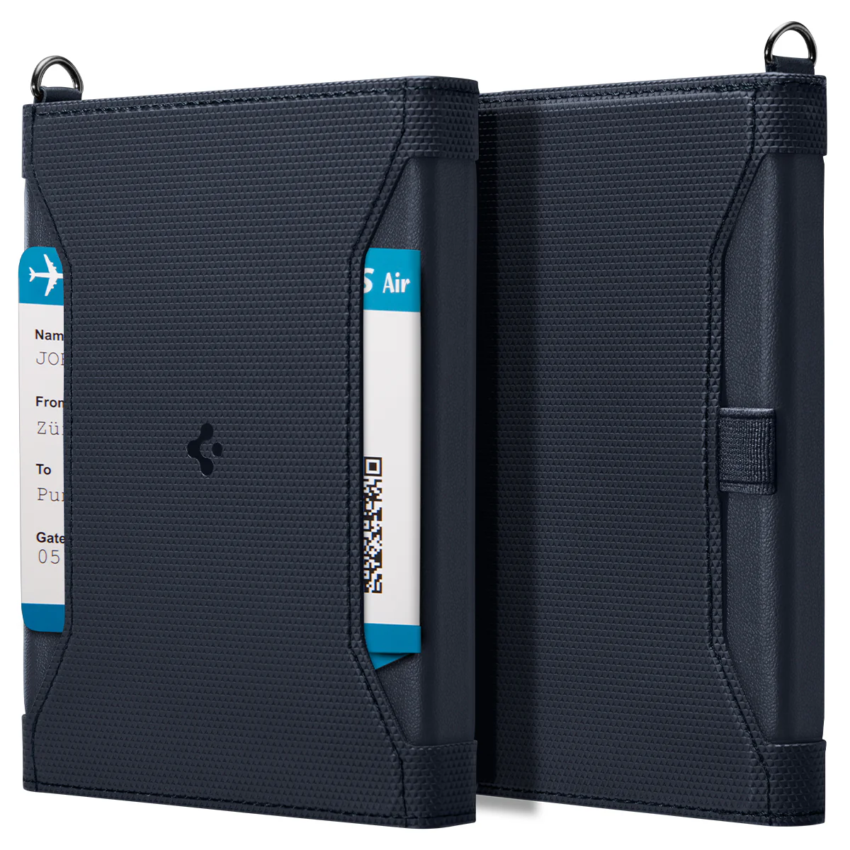 Leather Passport, Wallet Holder Travel Accessories with RFID Blocking Technology SIM Pin Included - Black - Image 7
