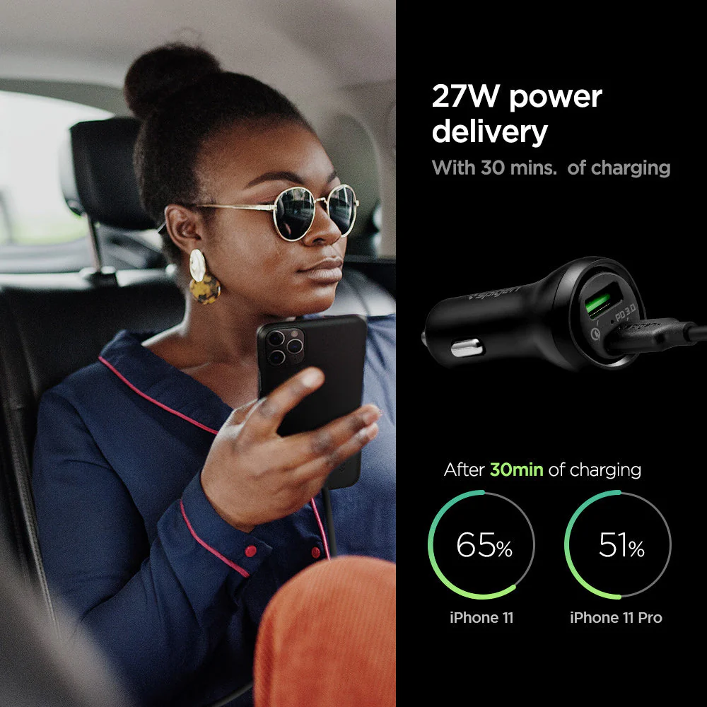 Dual Port USB-C & USB-A Car Charger | 27W | F31QC - Image 12