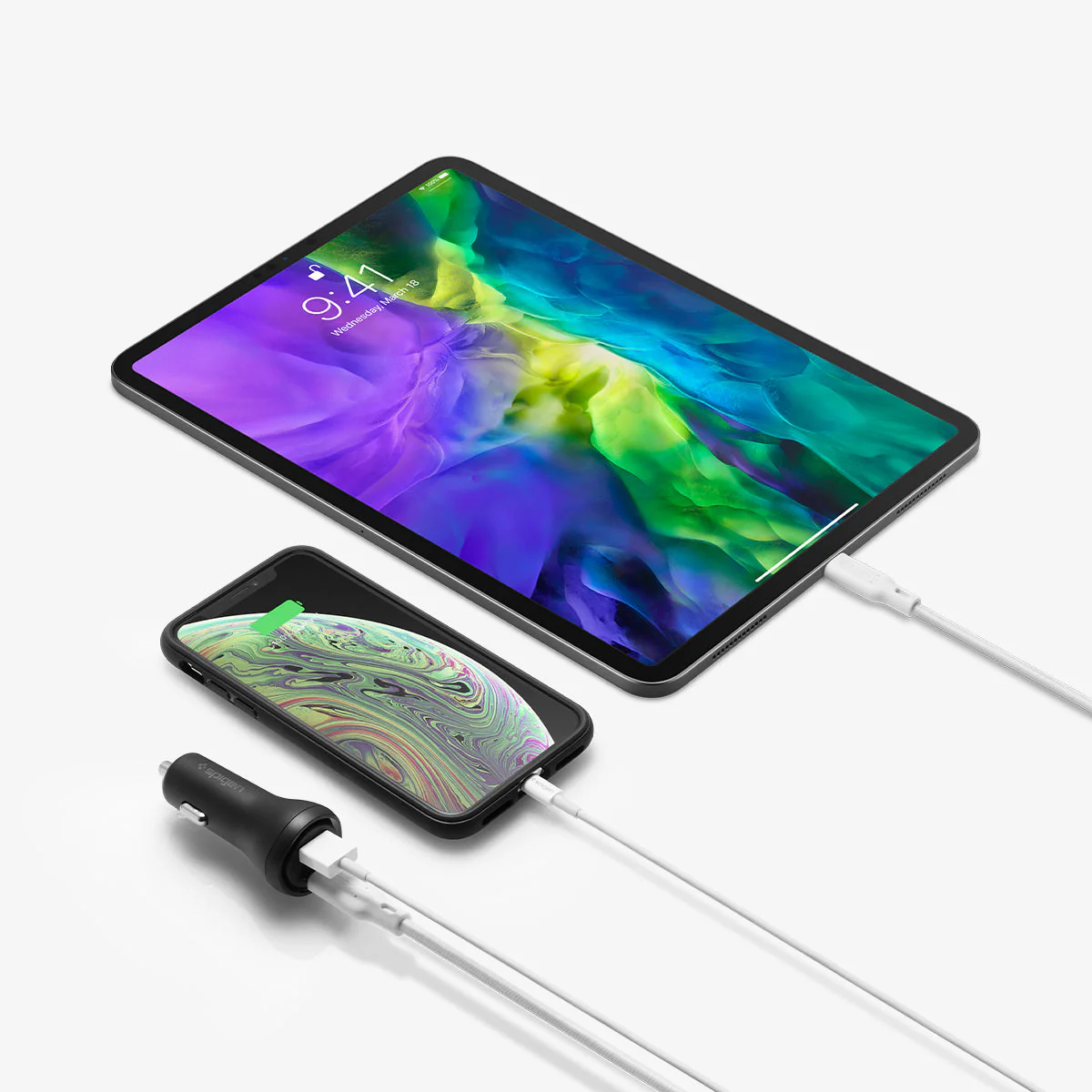 Dual Port USB-C & USB-A Car Charger | 27W | F31QC - Image 7