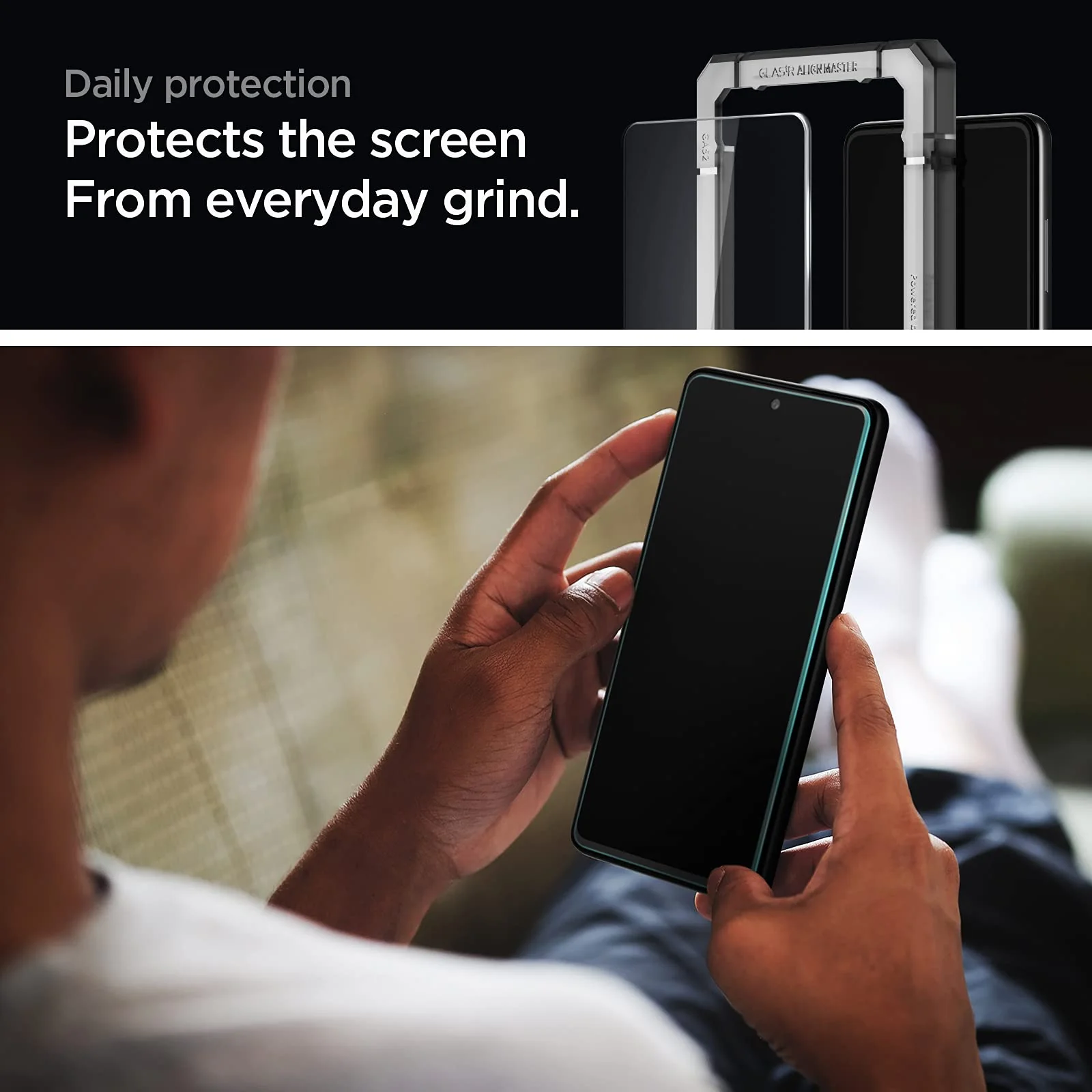 Tempered Glass With AlignMaster Screen Guard Protector For Galaxy A52 / Galaxy A52S - 2 Pack - Image 8