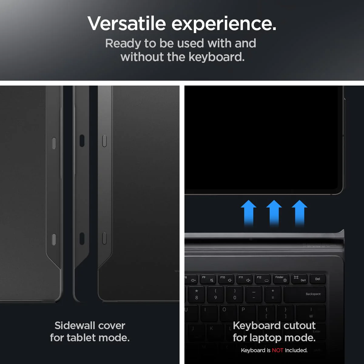 Thin Fit Pro Back Cover Case For Galaxy Tab S10 / S9 Ultra/Tab S8 Ultra 14.6inch [S Pen Storage] [Kick Stand] - Black - Image 5