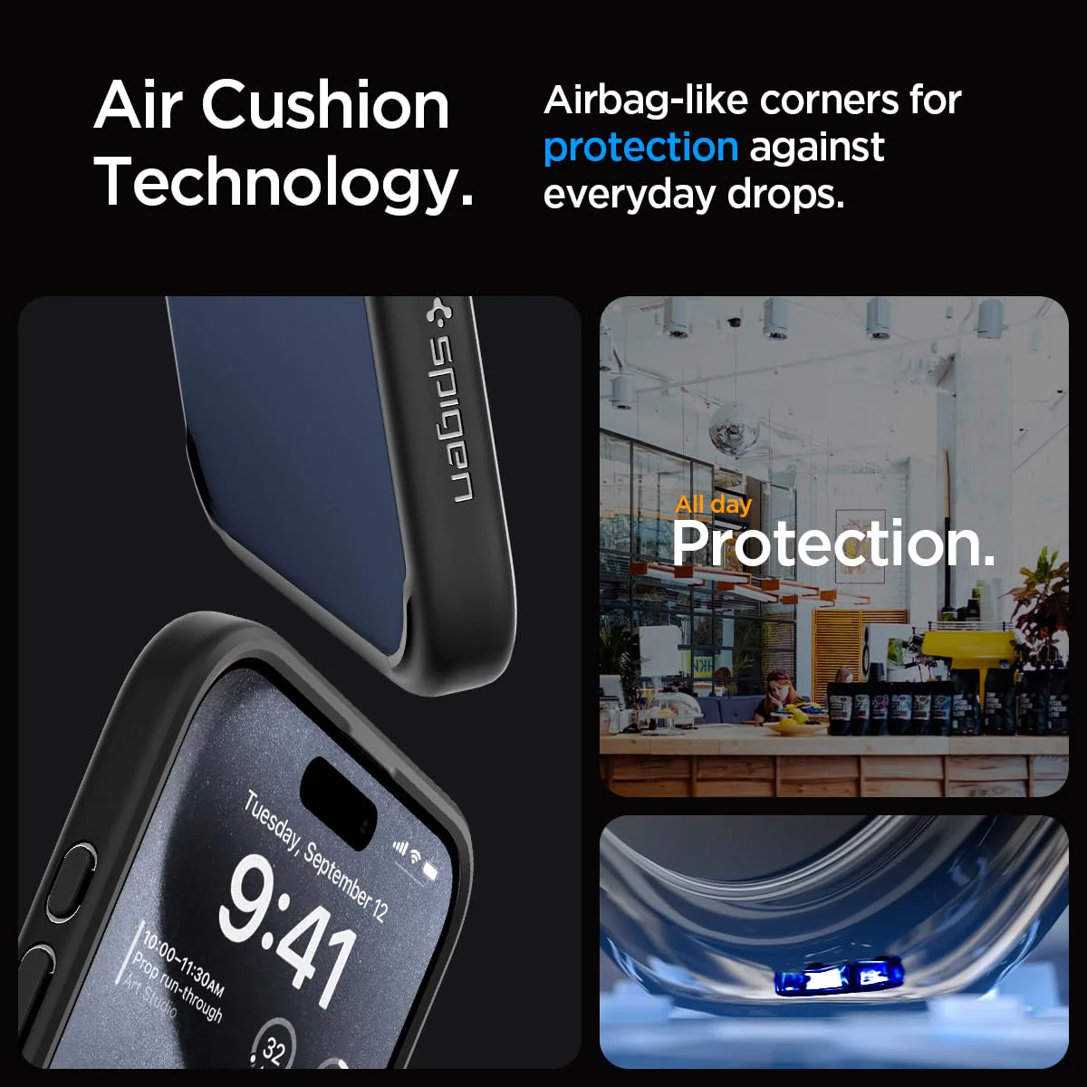 Ultra Hybrid Back Cover Case For with iPhone 15 Pro Max (Matte Black) - Image 4
